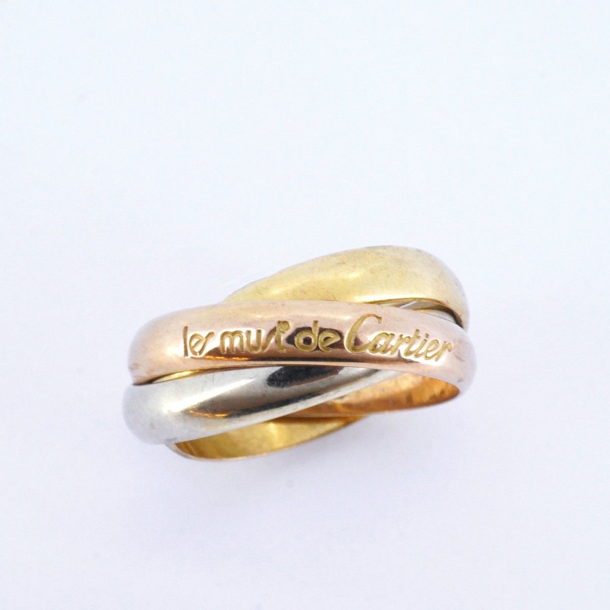5 jmb 0700 カルティエ リング トリニティ K 18 YG イエローゴールド WG ホワイトゴールド PG ピンクゴールド ＃52 レディース