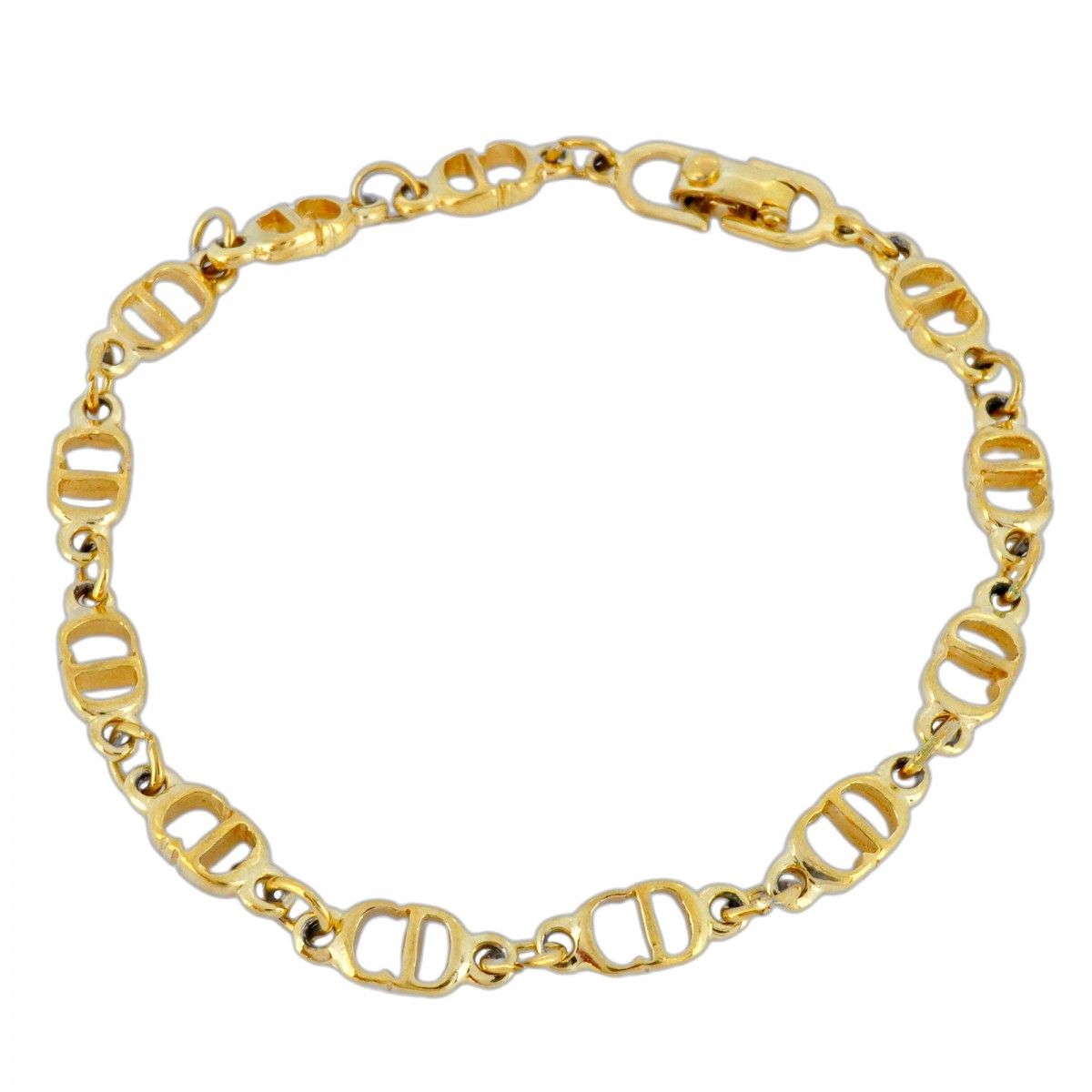 5jmb0707 クリスチャンディオール ブレスレット CDロゴ GPメッキ ゴールド レディース