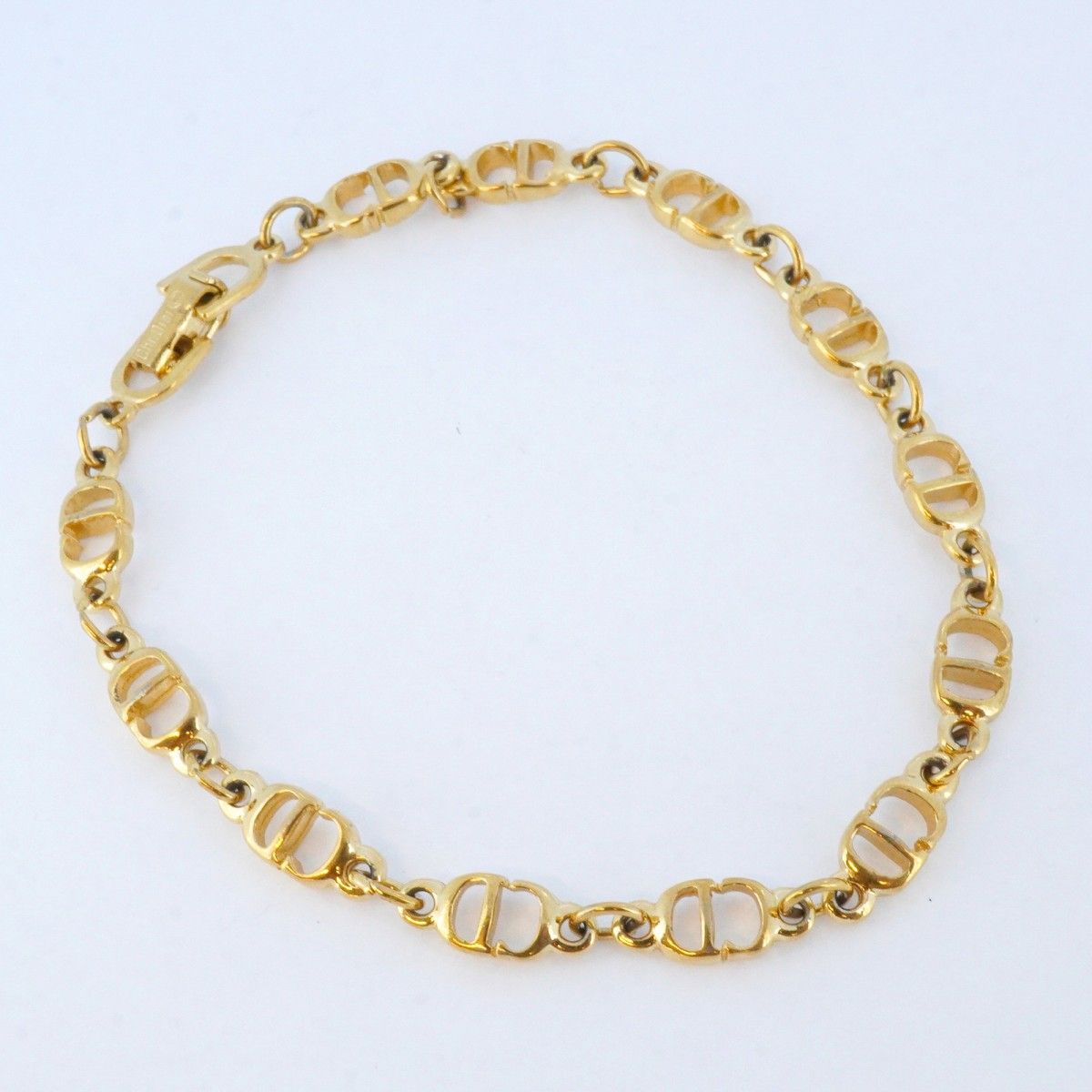 5 jmb 0707 クリスチャンディオール ブレスレット CDロゴ GPメッキ ゴールド レディース