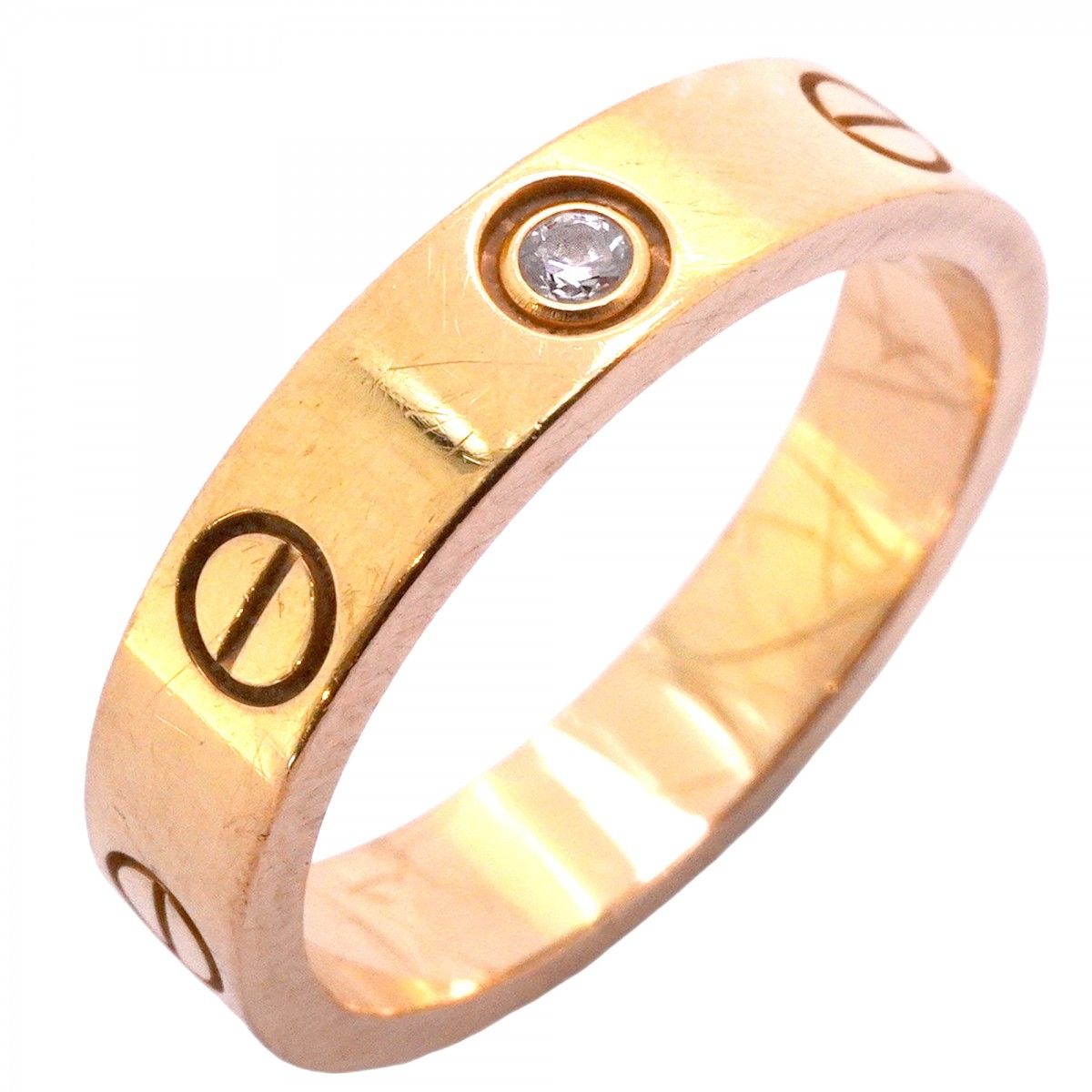 5jmb0710 カルティエ リング ミニラブ 1PD K18PG ピンクゴールド ダイヤモンド ＃50 レディース