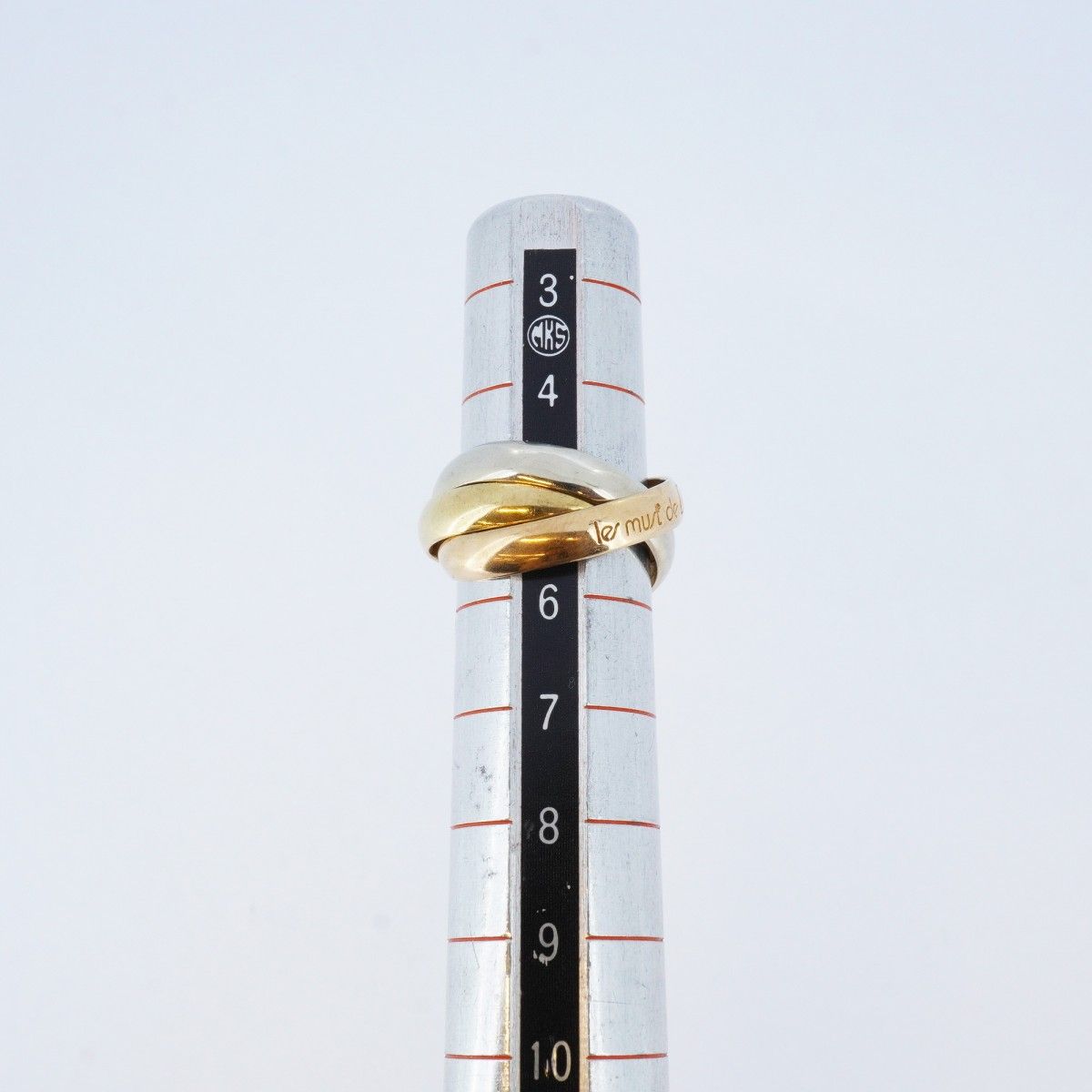 秋 5jmb0722 カルティエ リング トリニティ K18YG イエローゴールド K18WG ホワイトゴールド K18PG ピンクゴールド ＃48 レディース