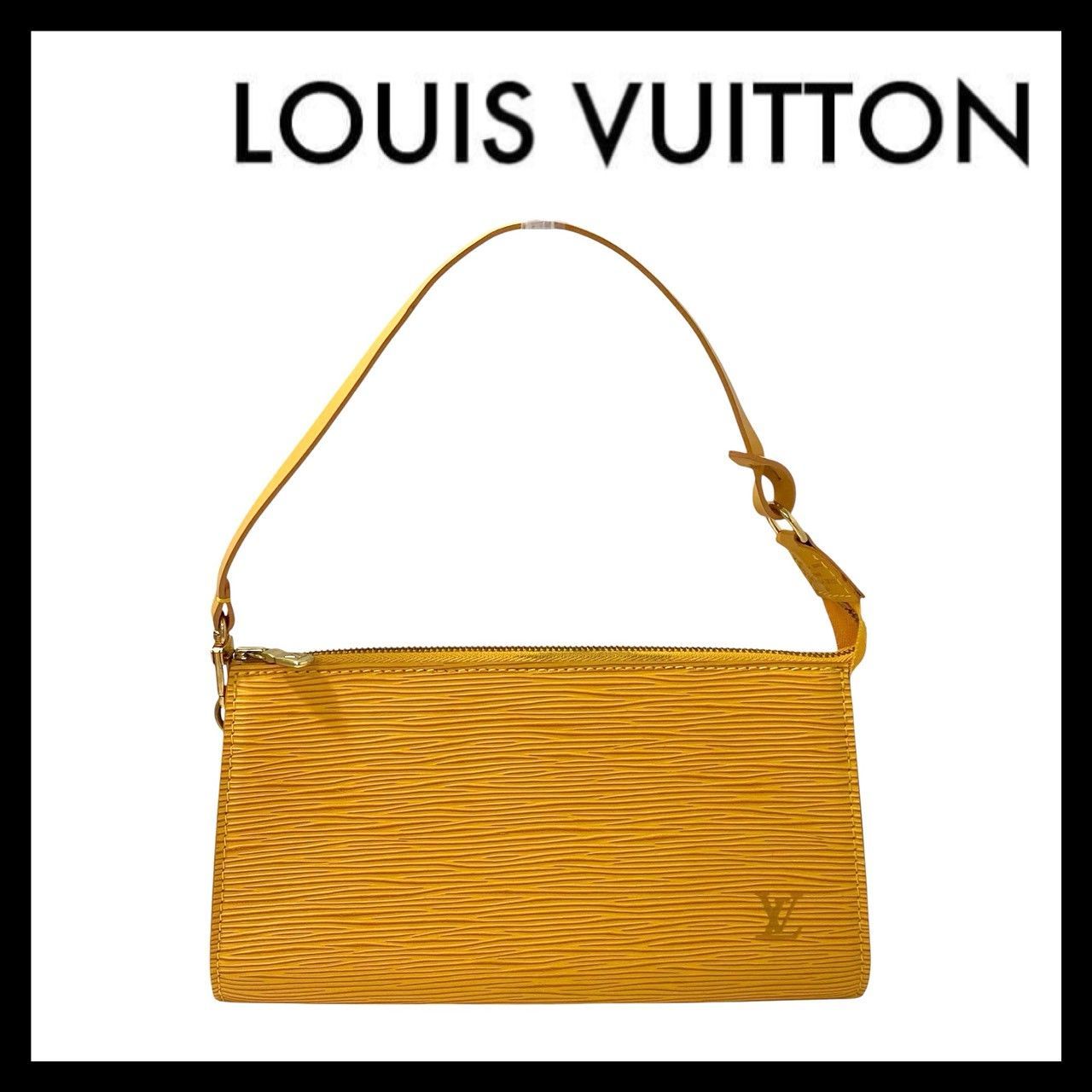LOUIS VUITTON ポシェット アクセソワール エピ イエロー 黄色 M52959 ポーチ ハンドバッグ SER-5242