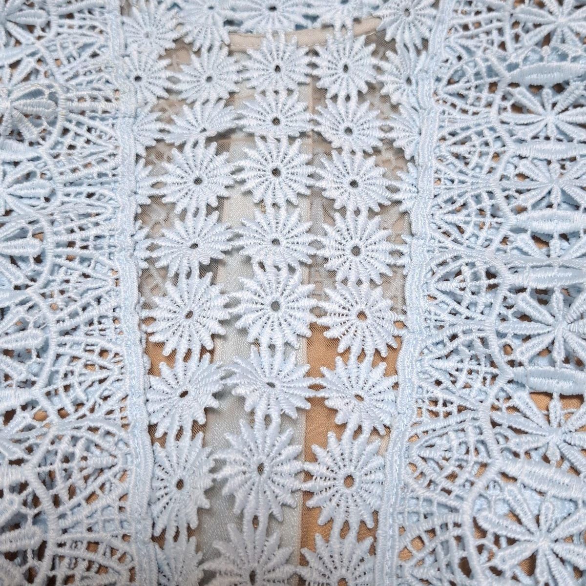 Self-Portrait ワンピースUK8 US4 セルフポートレイト self-portrait IVORY ORGANIC COTTON LACE