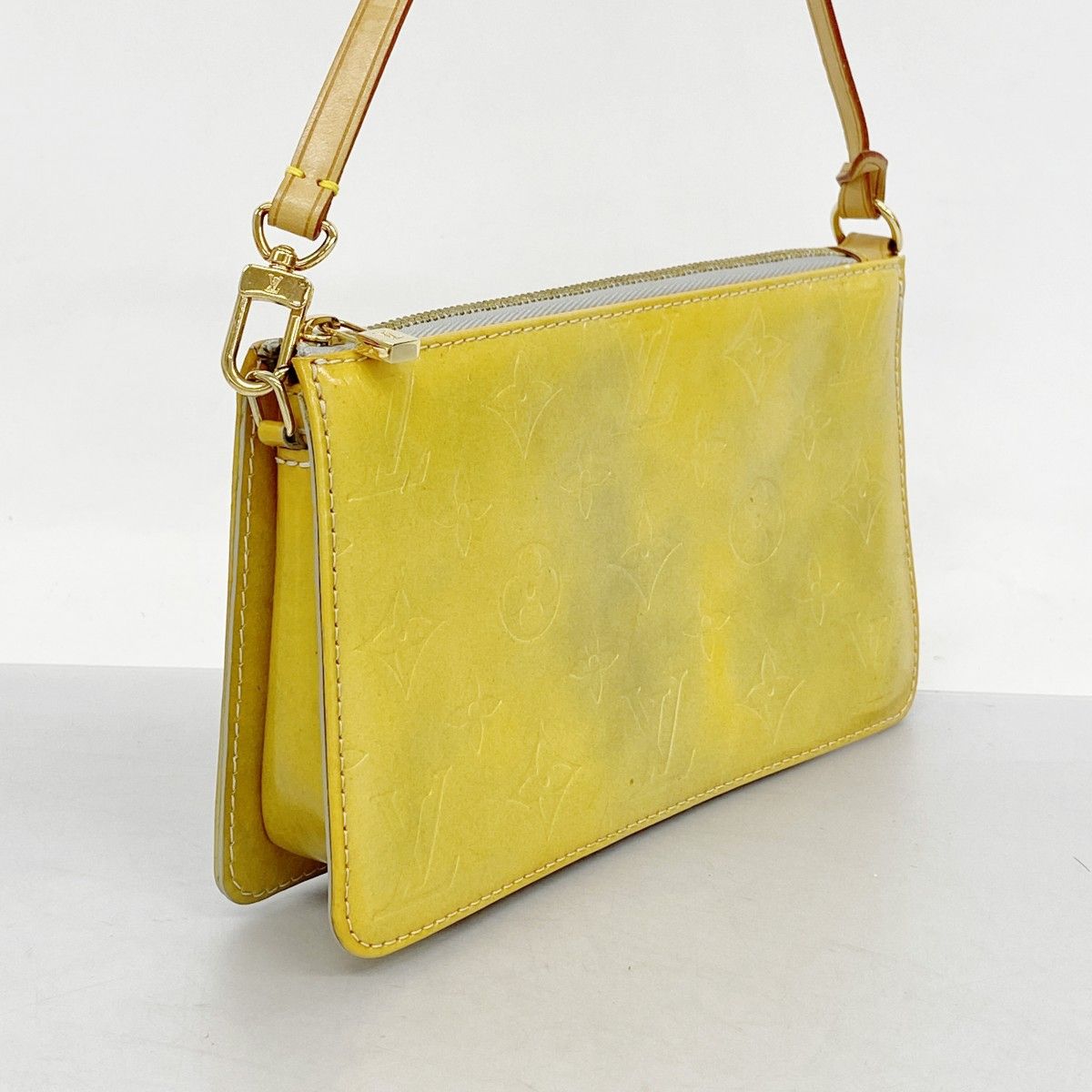 5ob0299 ルイヴィトン ポーチ ヴェルニ レキシントン M91056 グリ レディース