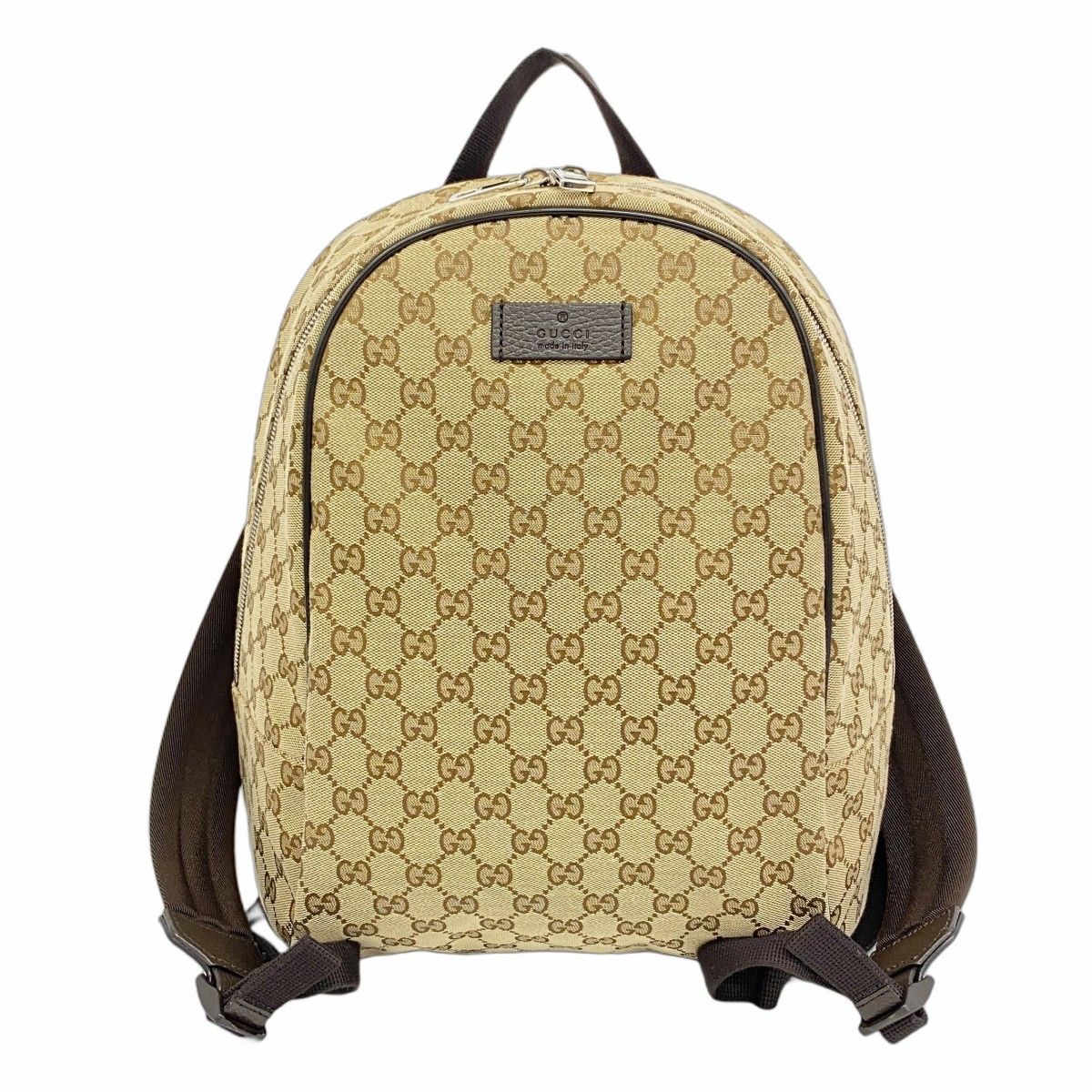 5ob0329 グッチ リュック デイパック GGキャンバス 449906 キャンバス ブラウン シルバー金具 レディース