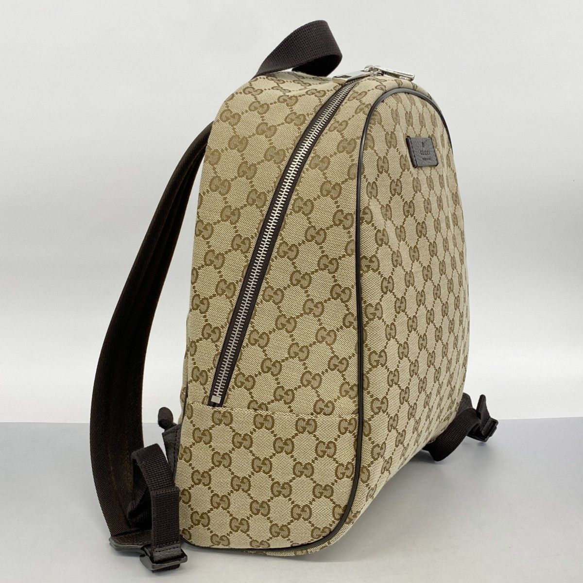 5ob0329 グッチ リュック デイパック GGキャンバス 449906 キャンバス ブラウン シルバー金具 レディース