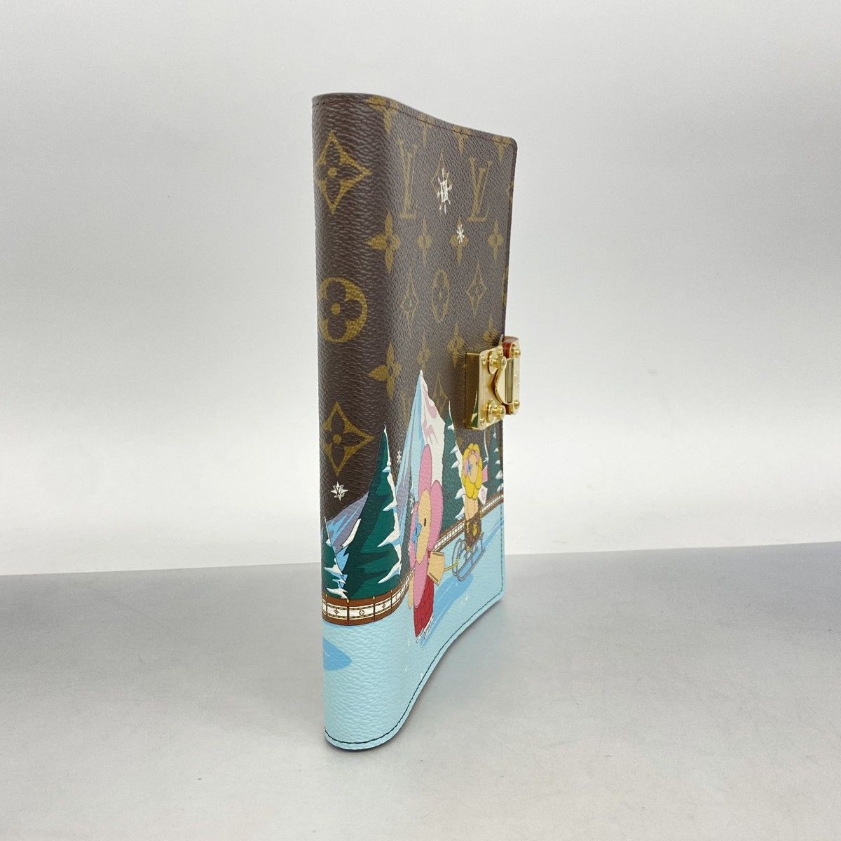 5 ob 0337 ルイヴィトン ノートカバー モノグラムヴィヴィエンヌ クヴェルテュールカルネポール GI 0942 ブラウン レディース