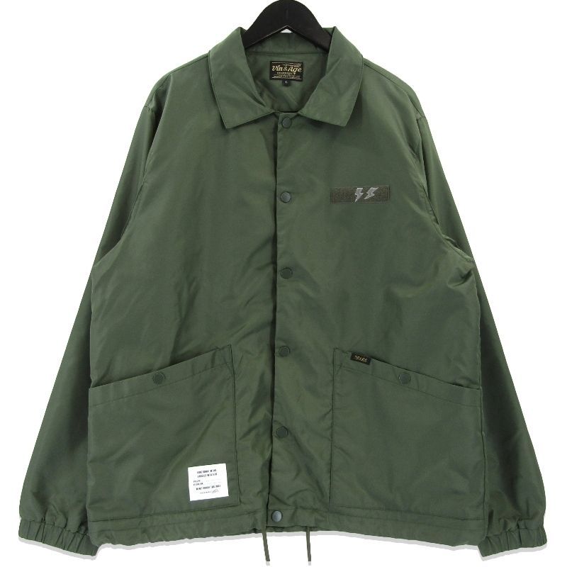 Vin-Age ヴィンアンドエイジ コーチジャケット TYPE VCJ1 COACH JACKE VENTILATION JK 中綿 ポリエステル カーキ L 18001274