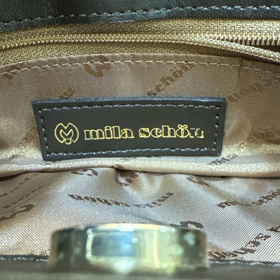 mila schon ミラショーン ハンドバッグ モノグラム 千鳥柄 ブランド