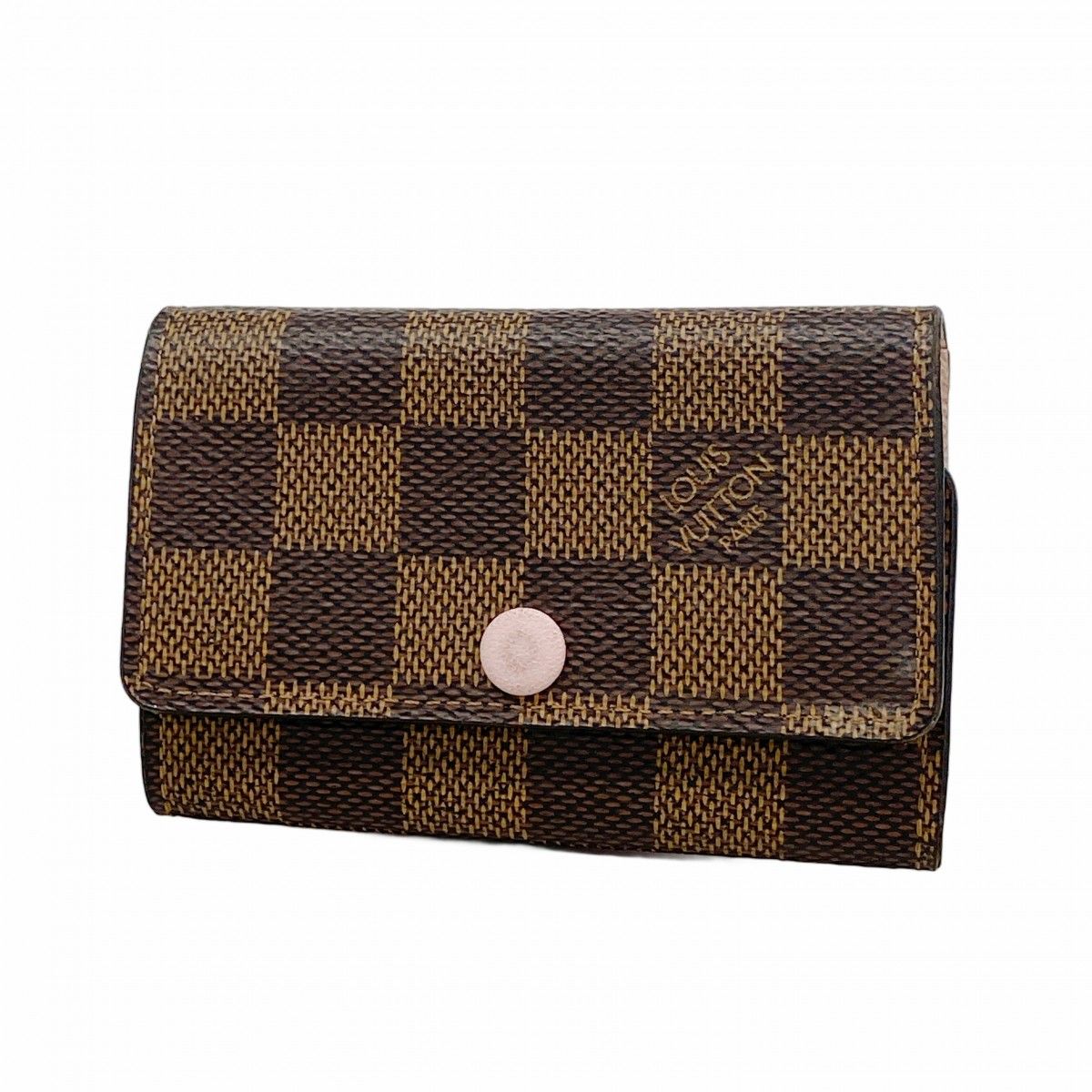 5ob0439 ルイヴィトン キーケース ダミエ ミュルティクレ6 N41624 エベヌ ローズバレリーヌ レディース