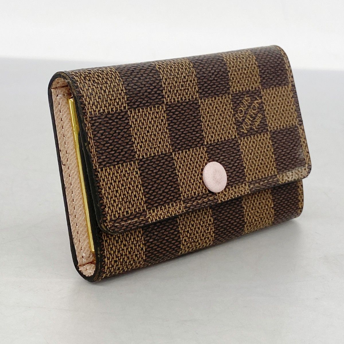 5 ob 0439 ルイヴィトン キーケース ダミエ ミュルティクレ6 N 41624 エベヌ ローズバレリーヌ レディース