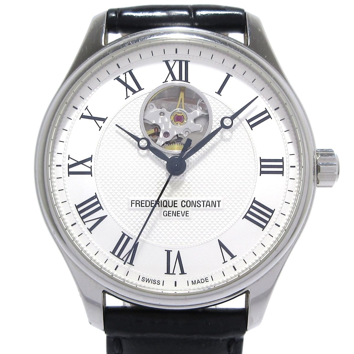 FREDERIQUE CONSTANT フレデリックコンスタント 腕時計 クラシック ハートビート FC-310X5TB2 3 4 5 6 メンズ 革ベルト 裏スケ 白