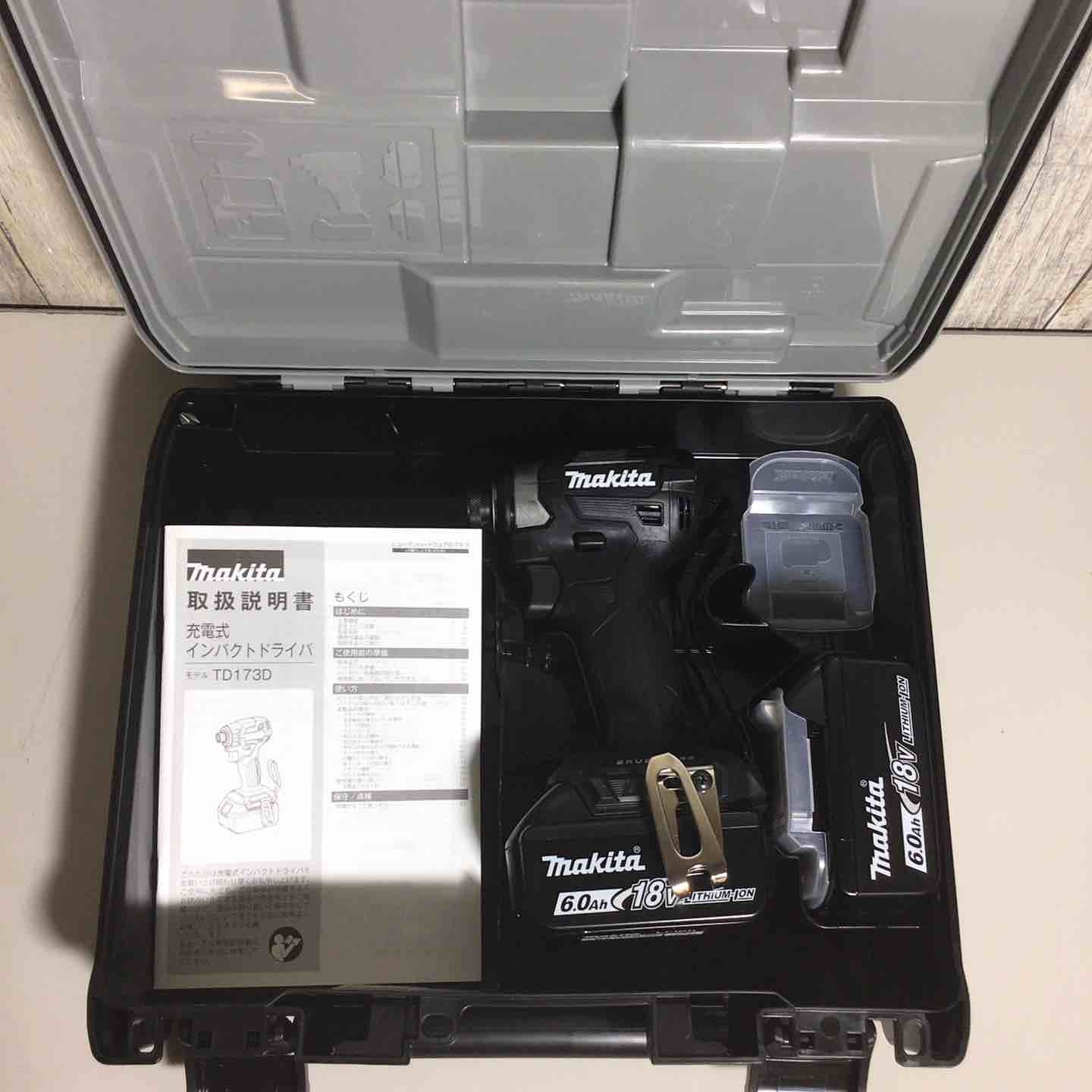 純正バッテリー2個付 マキタ makita コードレス インパクトドライバー TD173DXB インパクト ブラック 黒 純正 充電式 戸田店