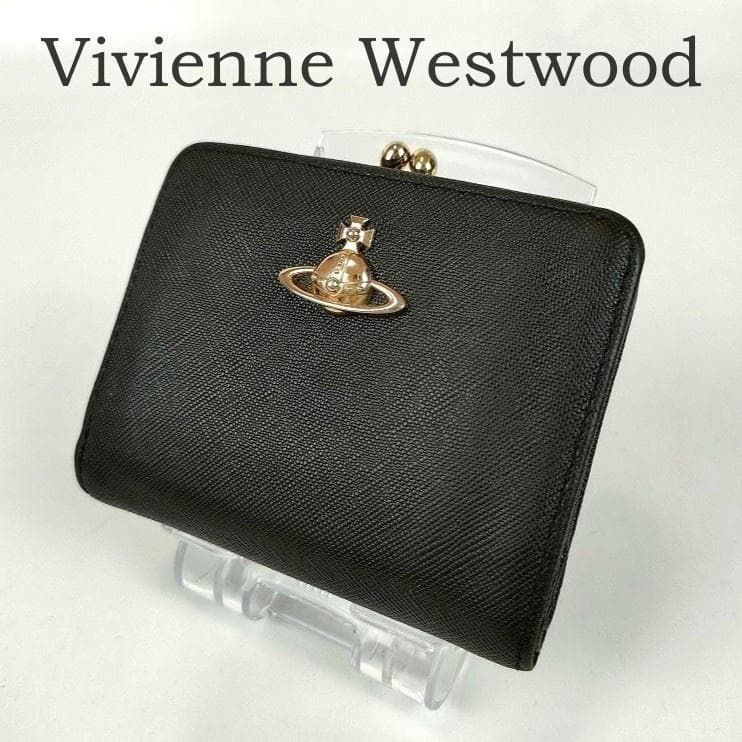 Vivienne Westwood 中古美品 ヴィヴィアン コンパクトウォレット 美品 Vivienne Westwood ヴィヴィアンウエストウッド ガマ口 二つ折り