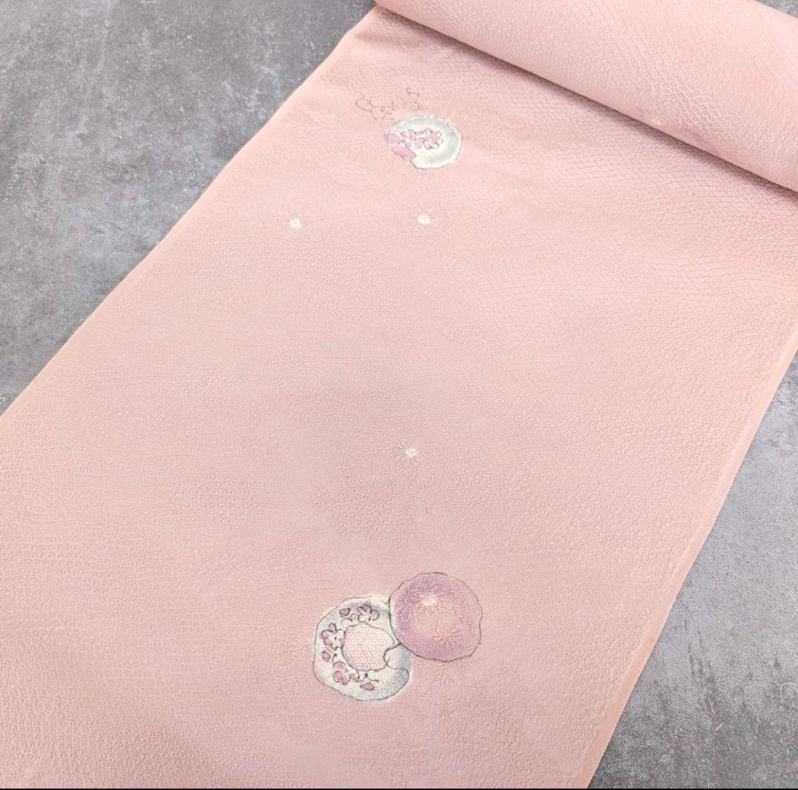 tsx341 新古品 反物 京鹿の子 丹後ちりめん 華燭織 小紋 正絹 - メルカリ