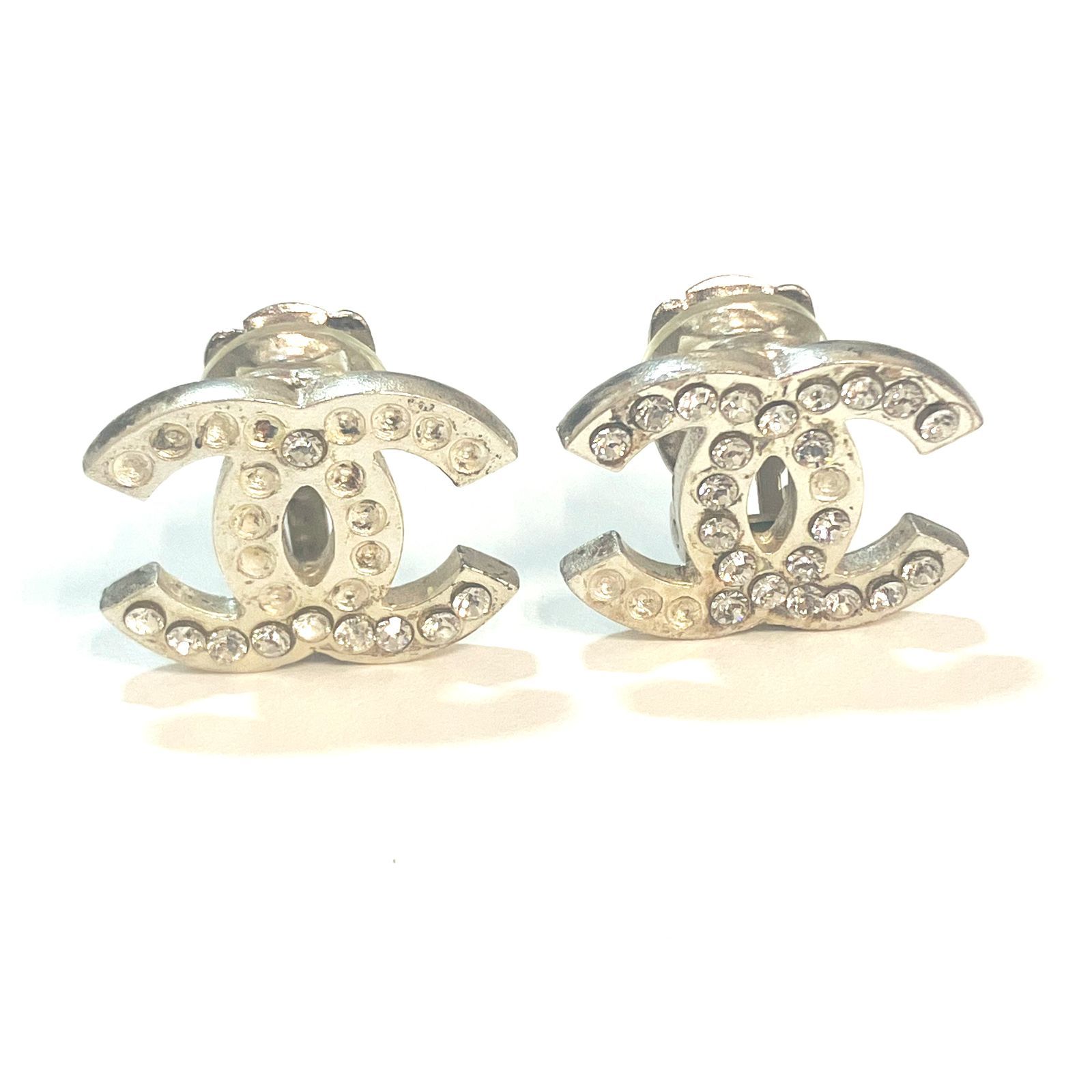 CHANEL シャネル COCOマーク ラインストーン イヤリング B3198