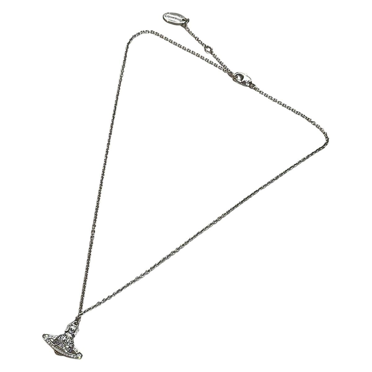 VivienneWestwood ヴィヴィアンウエストウッド ネックレス シルバー クリア オーブ