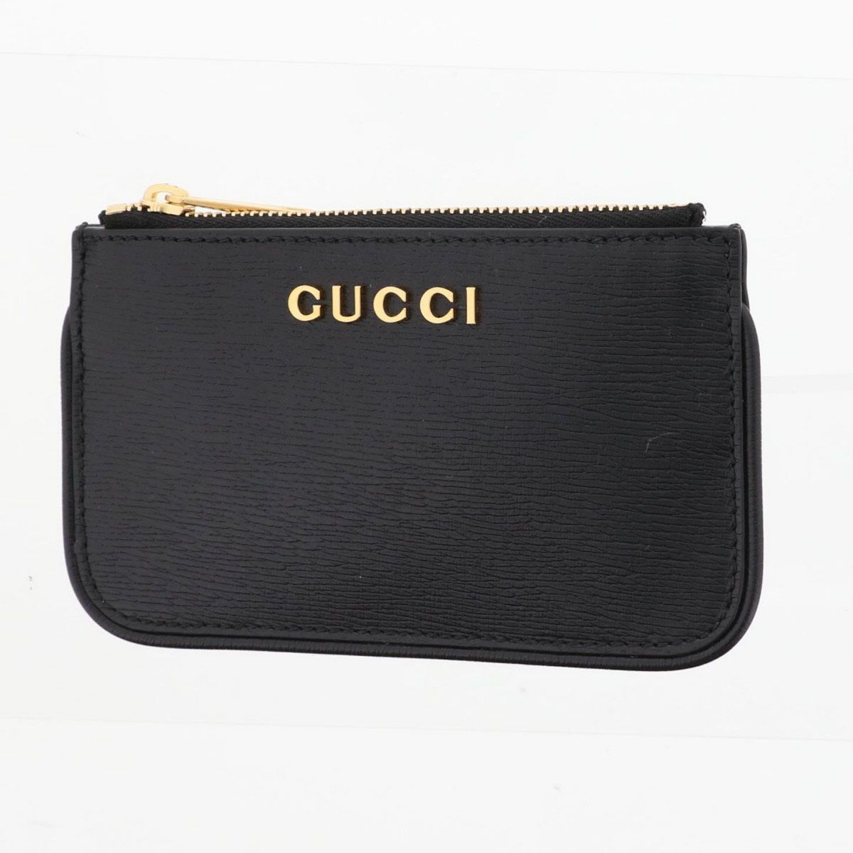 GUCCI グッチ スクリプト コインケース 790102 レディース レザー ブラック ゴールド金具