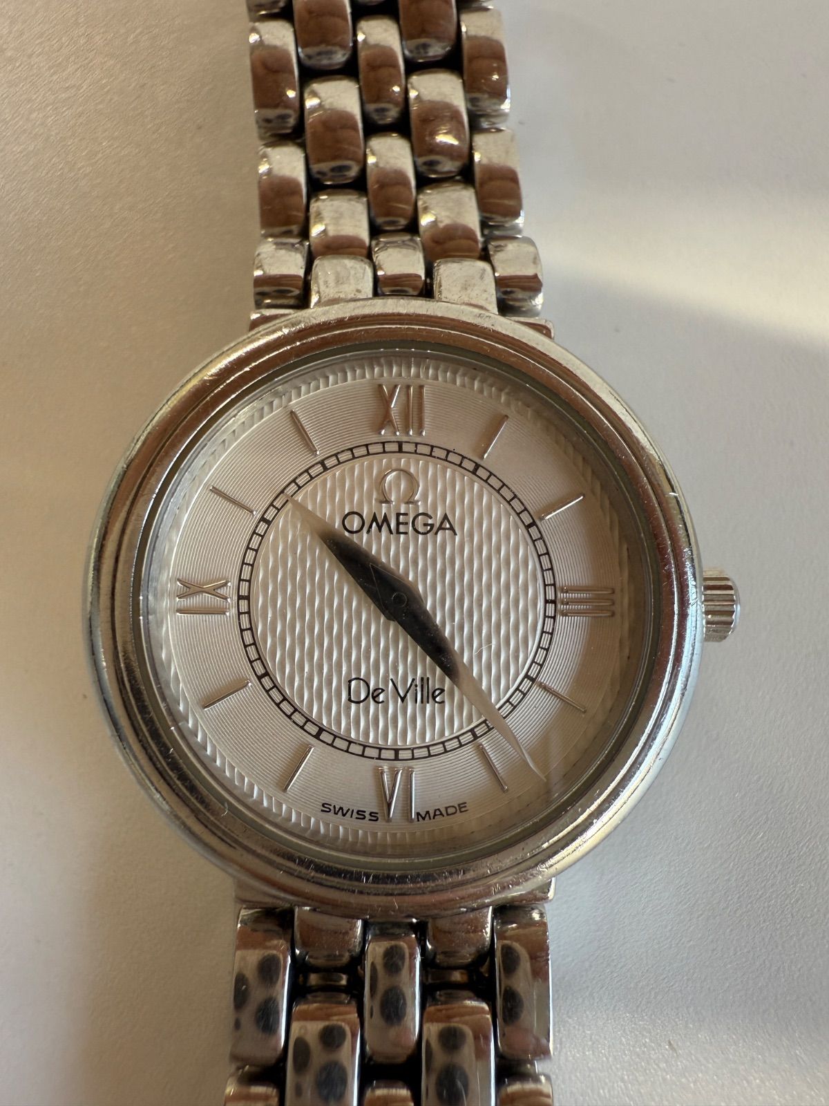 a1 OMEGA オメガ デヴィル デビル 腕時計 クォーツ 2針 ローマン SS シルバー アナログ ラウンド レディース