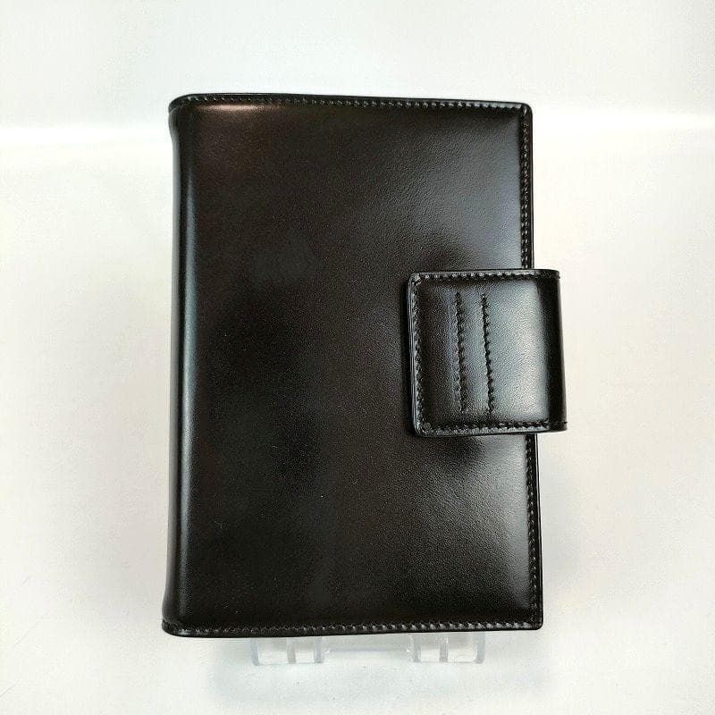 PRADA プラダ オールレザー 手帳カバー アドレス帳 メモ帳 システム手帳 ブラック 黒 イタリア製 ブランド ロゴ型押し