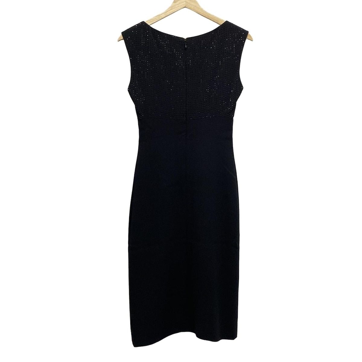 CELINE セリーヌ ワンピース サイズ36 S レディース 黒 ノースリーブ ラインストーン