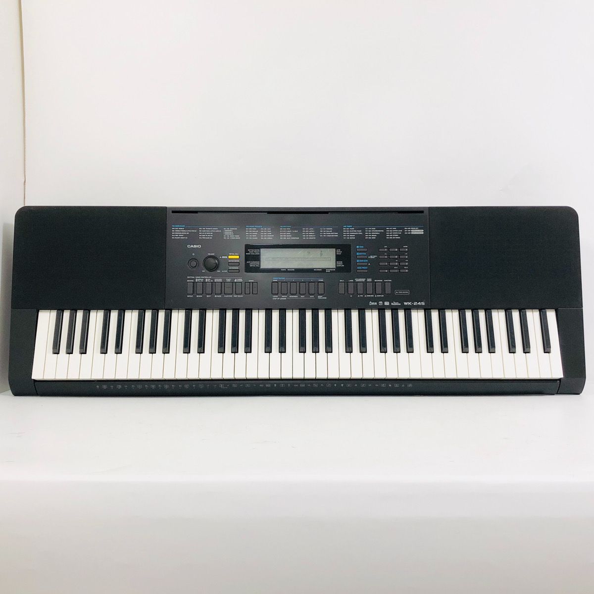 出音良好 CASIO カシオ WK 245 76鍵盤 電子キーボード タッチレスポンス AHL音源 録音機能 ステップアップレッスン機能付き