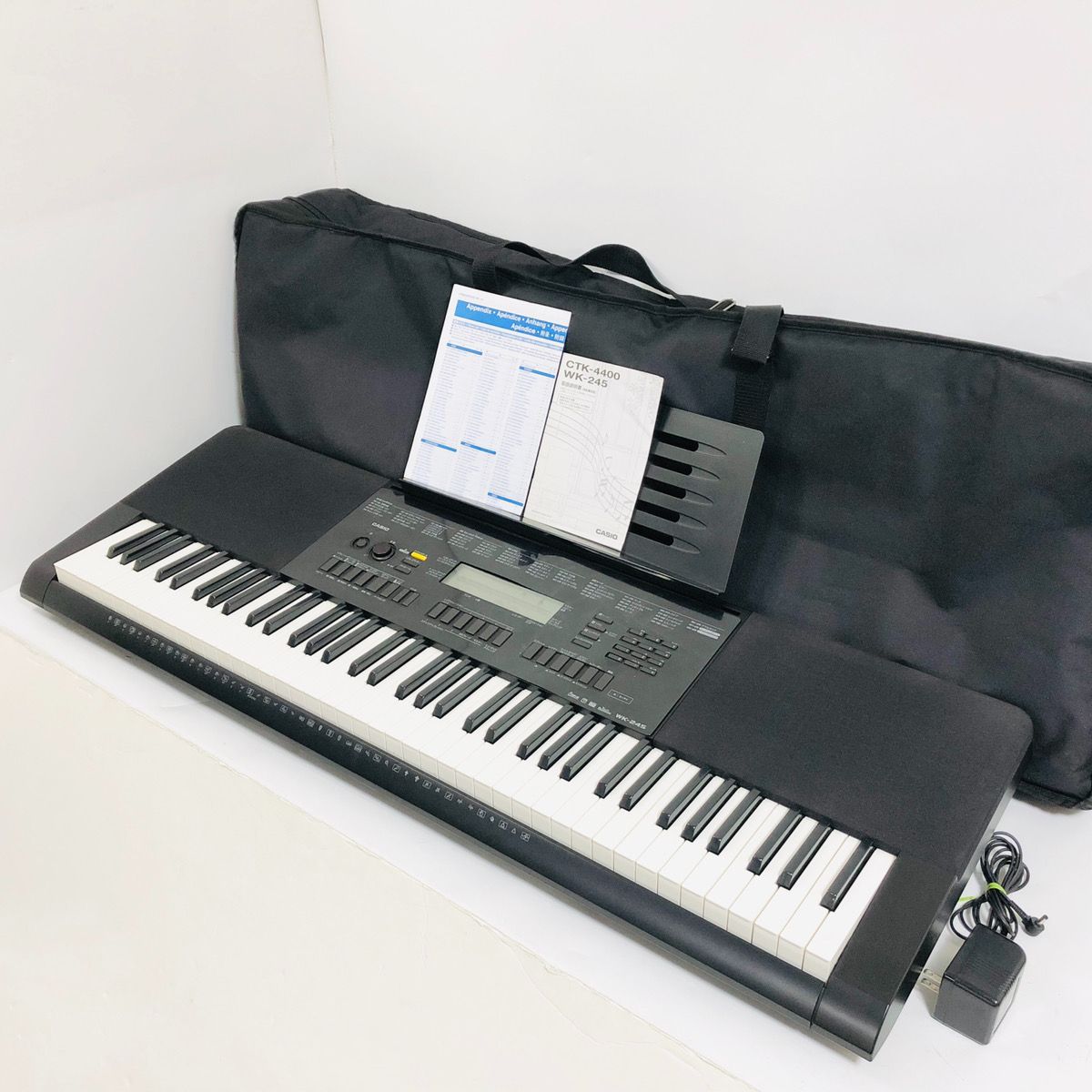 出音良好 CASIO カシオ WK 245 76鍵盤 電子キーボード タッチレスポンス AHL音源 録音機能 ステップアップレッスン機能付き