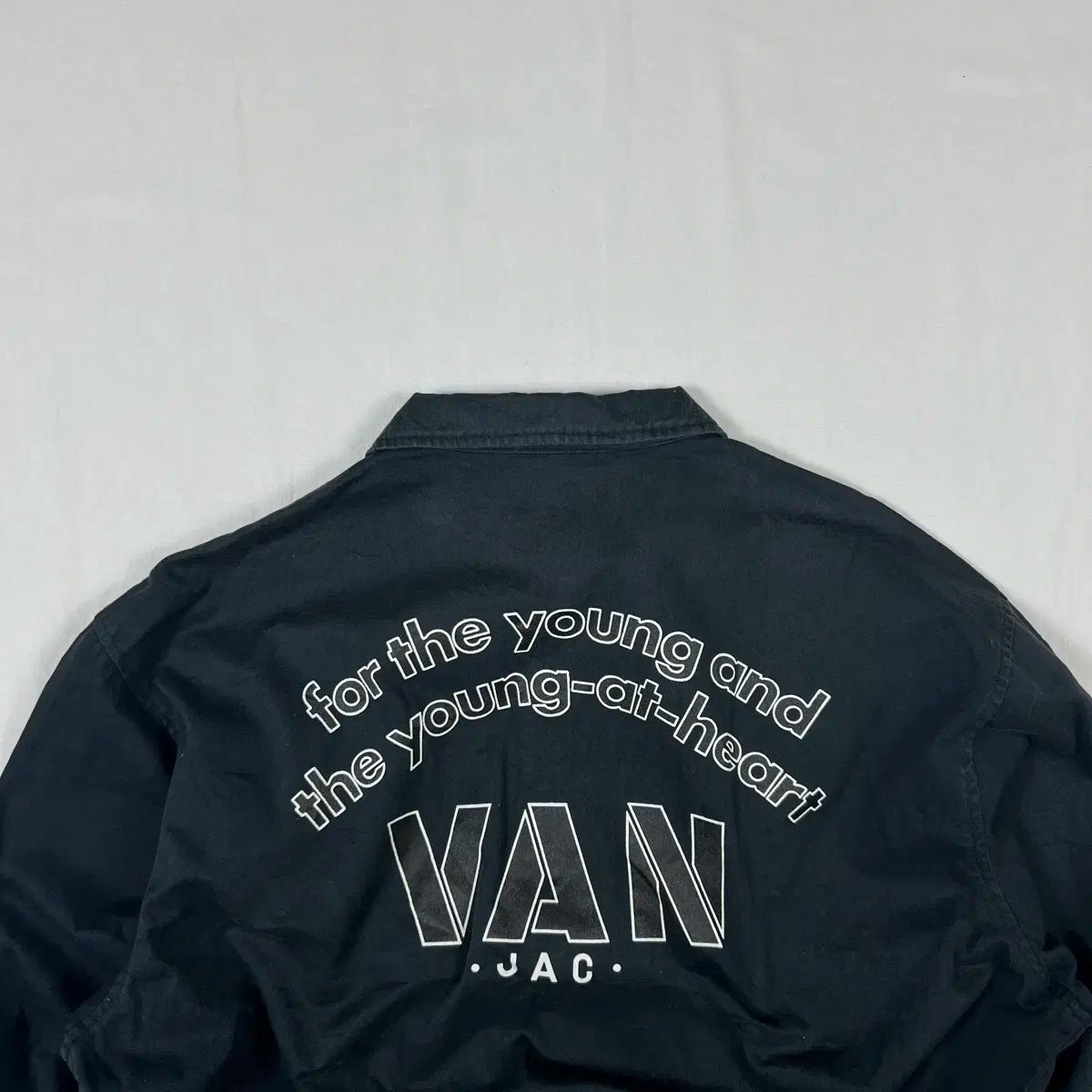 90s 半作 van jac ビックロゴ スナップ ブルゾン ジャケット VAN 90s 