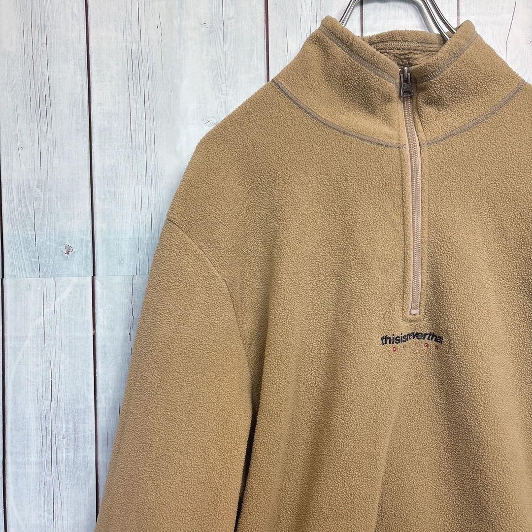 thisisneverthat ネバザ ハーフジップ フリース 刺繍 裏ボア M - メルカリ