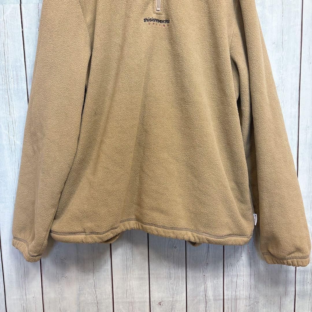 thisisneverthat ネバザ ハーフジップ フリース 刺繍 裏ボア M - メルカリ