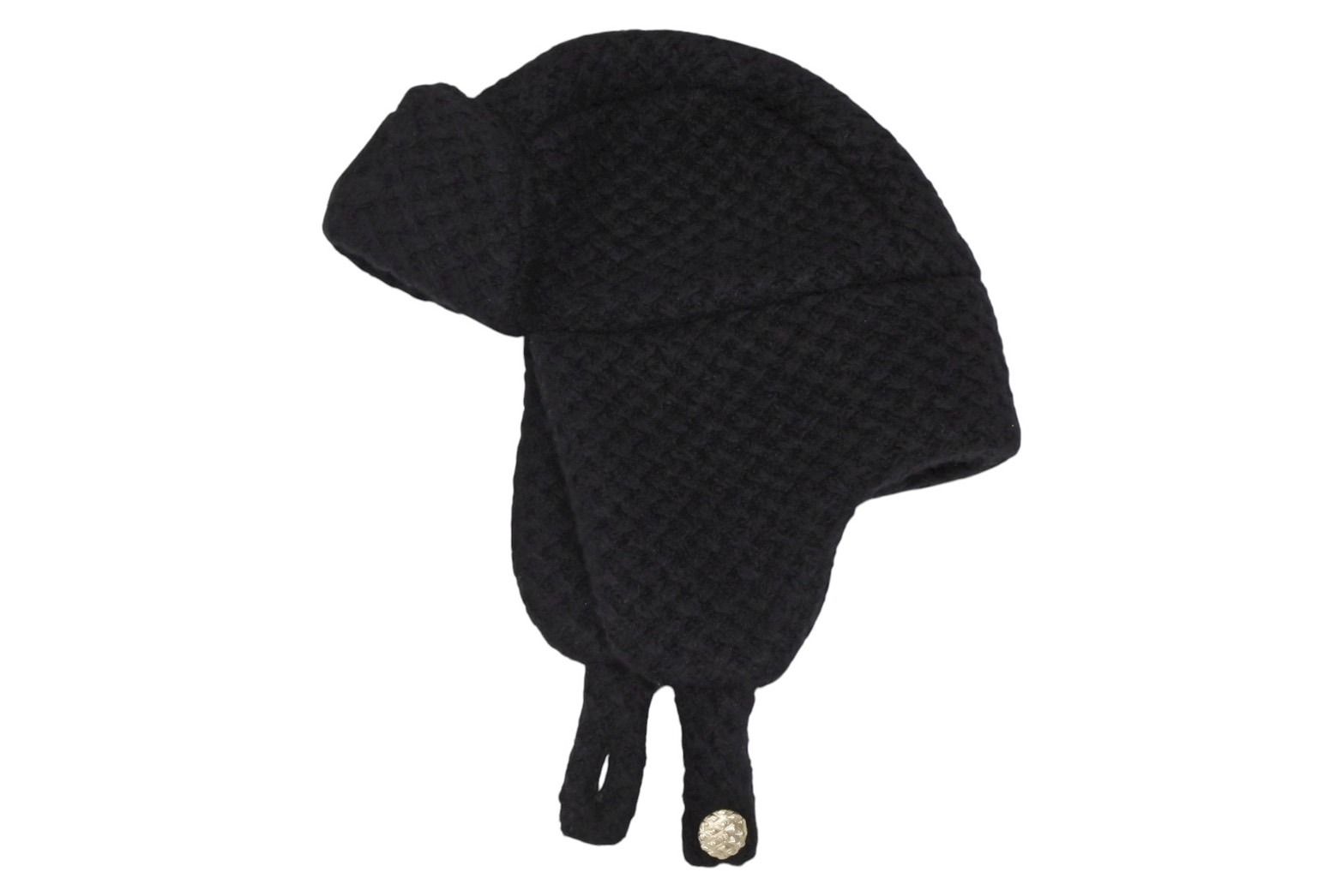 CHANEL シャネル CHAPKA HAT チャプカハット トラッパーハット AAB464 ココマーク カシミヤ シルク ブラック 4b008720