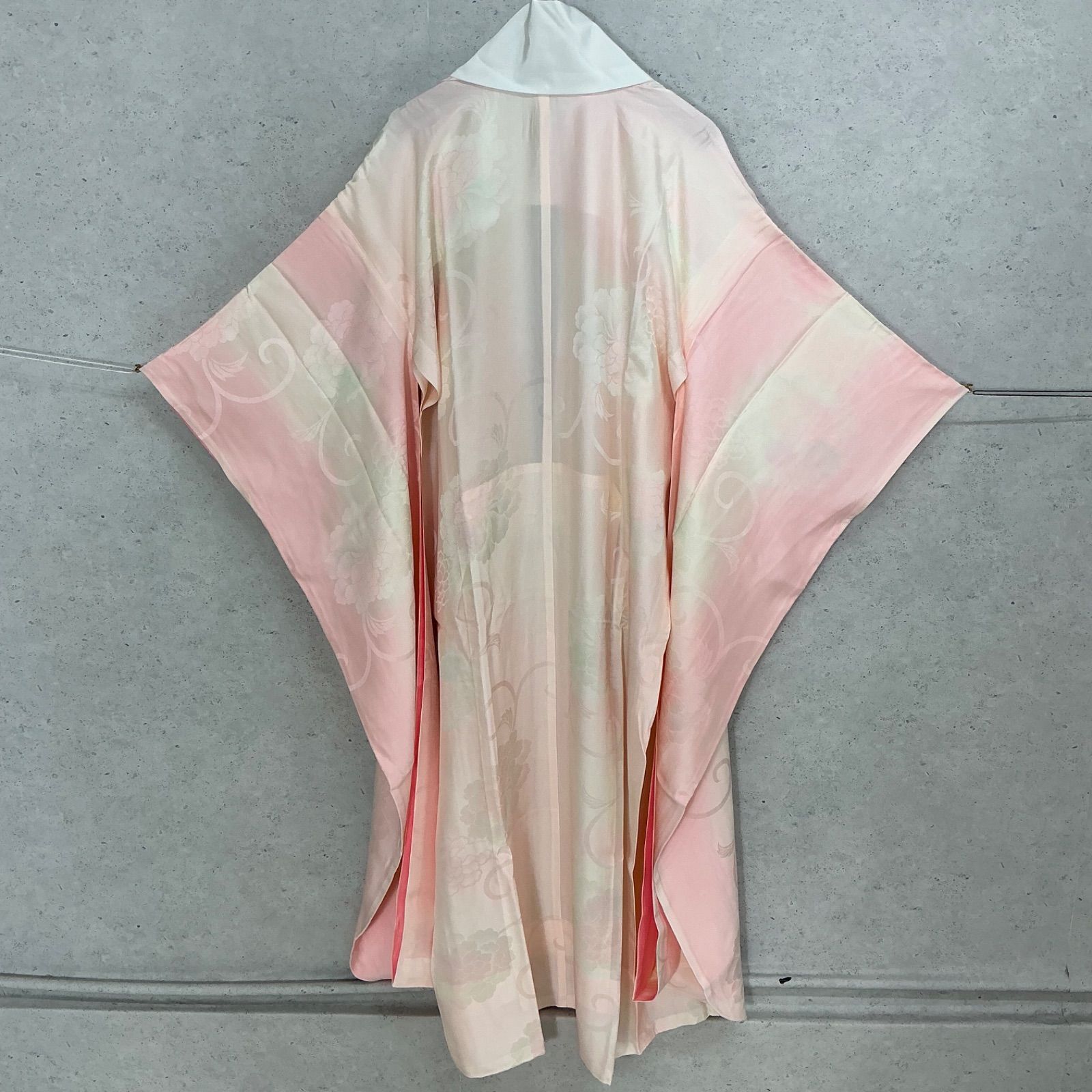 ◇kimono+one◇美品◇振袖長襦袢◇単衣 ◇正絹◇袖無双◇裄65.5肩丈133