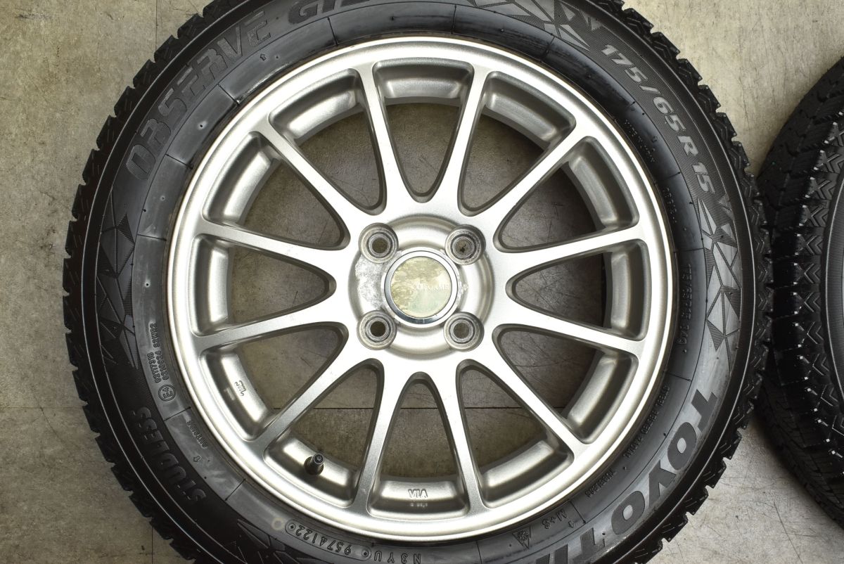 バリ溝 エコフォルム 15 in 5 J 45 PCD 100 トーヨー オブザーブ GIZ 2 175 65 R アクア カローラフィールダー フィット ヴィッツ