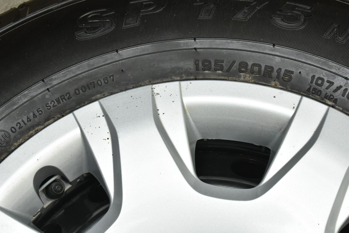  超バリ溝 トヨタ 200 ハイエース 15 in 6 J 35 PCD 139 7 ダンロップ SP 175 N 195 80 R LT レジアスエース ワイド スーパーGL バン 15インチ タイヤ ホイールセット