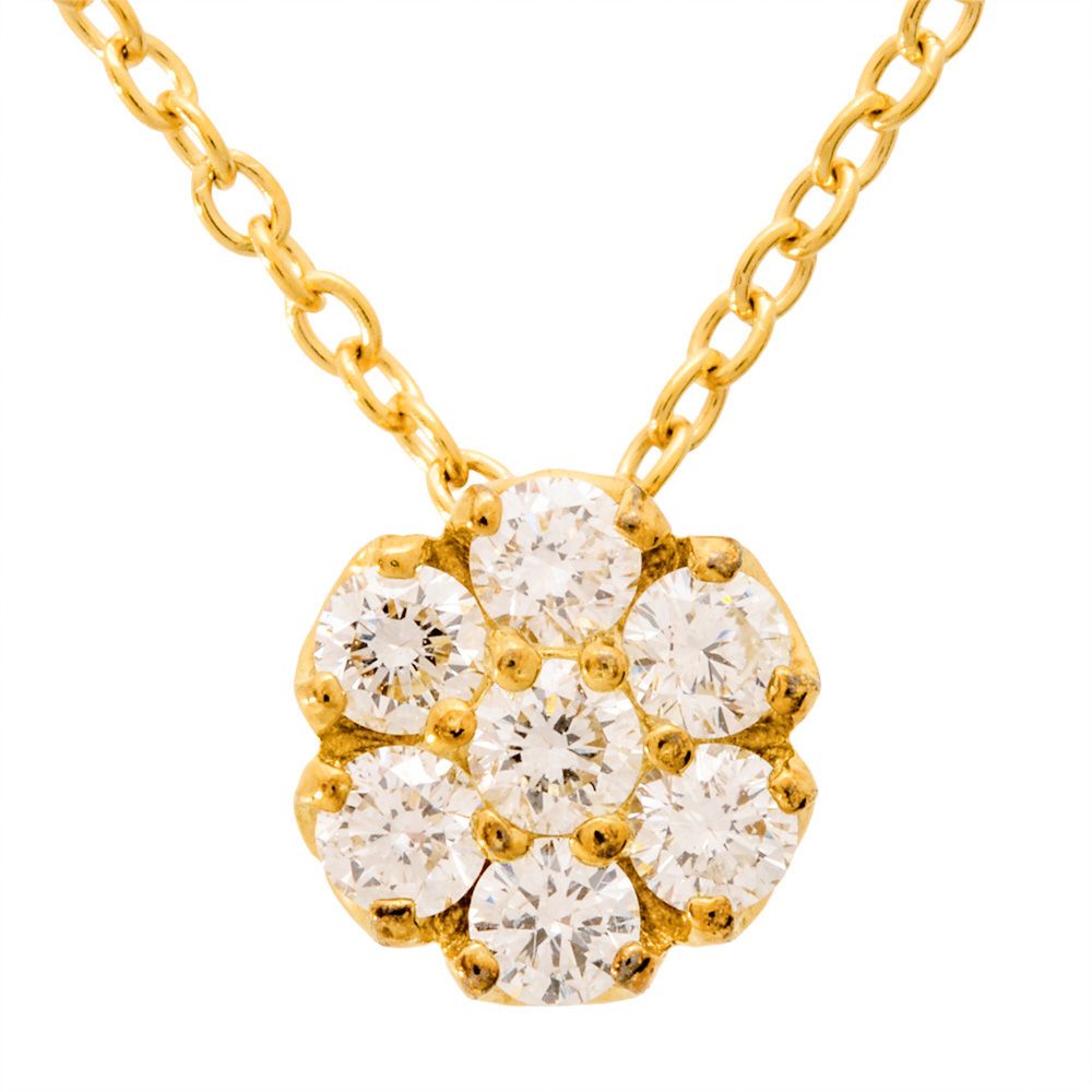 ポンテヴェキオ Ponte Vecchio フラワー ネックレス ダイヤモンド 0.26
