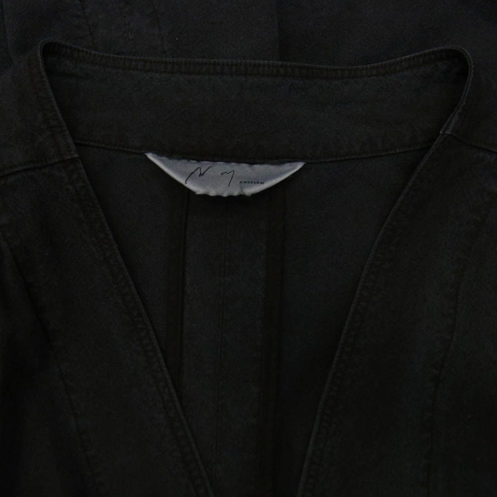 ANCELLM アンセルム ANC-SH29 SILK SUEDE COLLARLESS JACKET シルク
