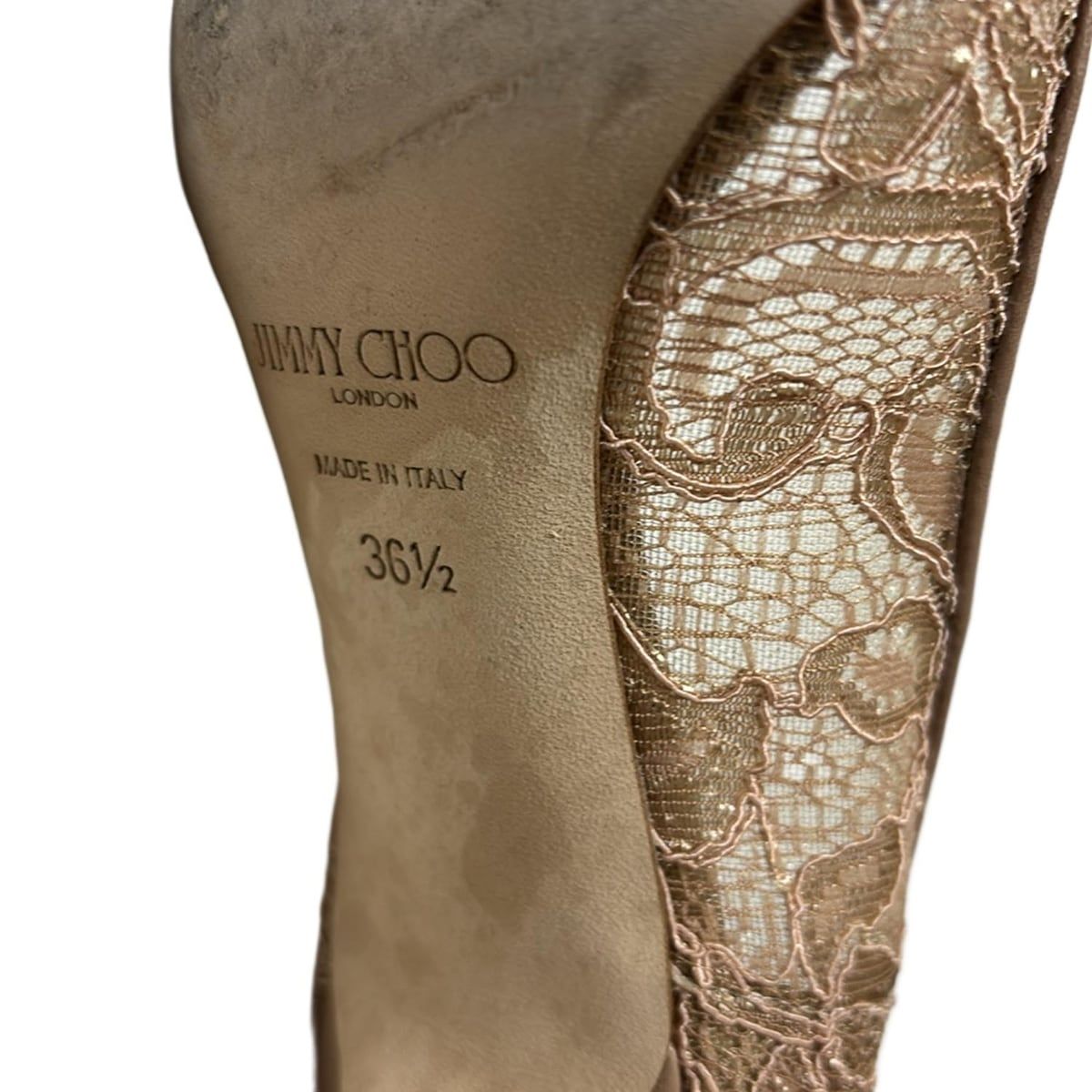 JIMMY CHOO(ジミーチュウ) パンプス 36 1/2 レディース ピンクベージュ