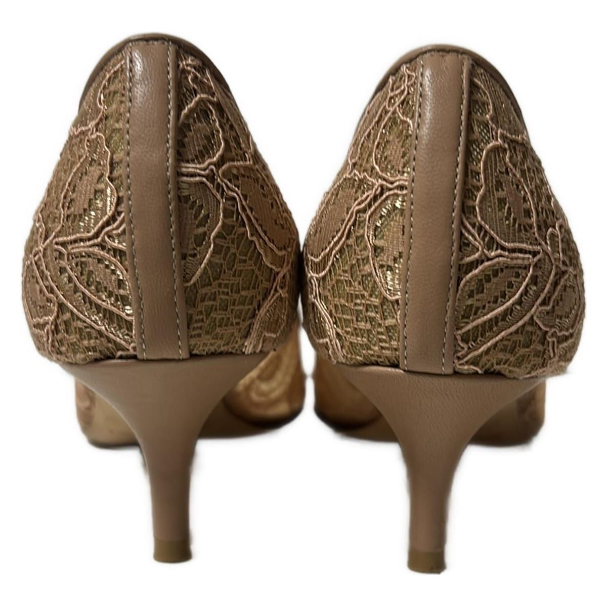 JIMMY CHOO(ジミーチュウ) パンプス 36 1/2 レディース ピンクベージュ