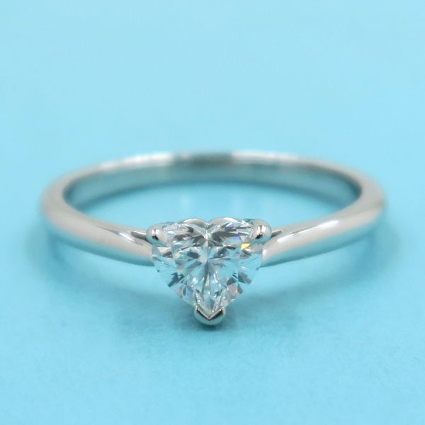 ティファニー ソリティアリング D0.46ct ハートシェイプ 11近辺 無料ギフトラッピング Aランク
