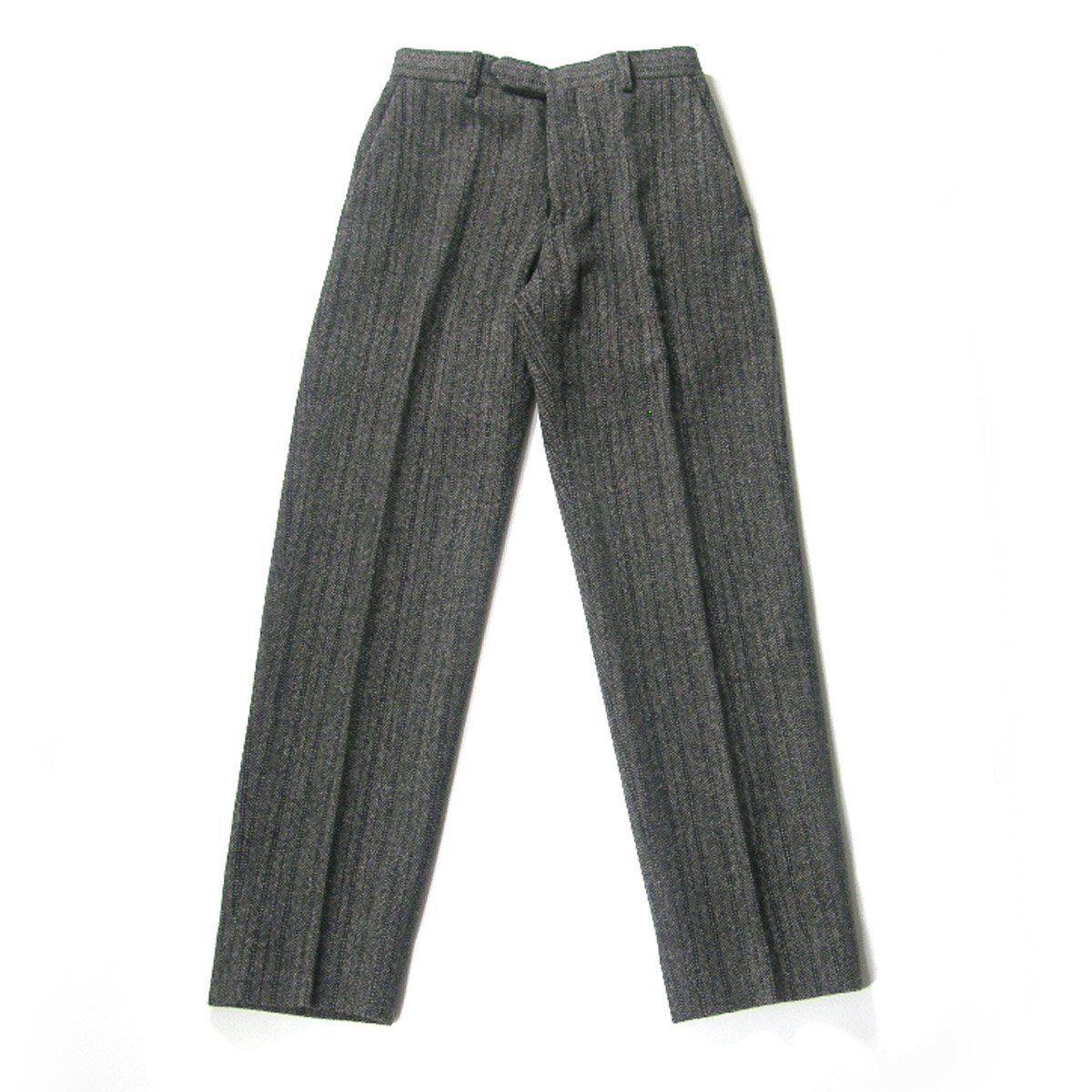 The Letters レターズ ウール ツイード スラックスパンツ WESTERN SLIM TROUSERS トラウザーズ ヘリンボーン 鹿革 | 秋冬