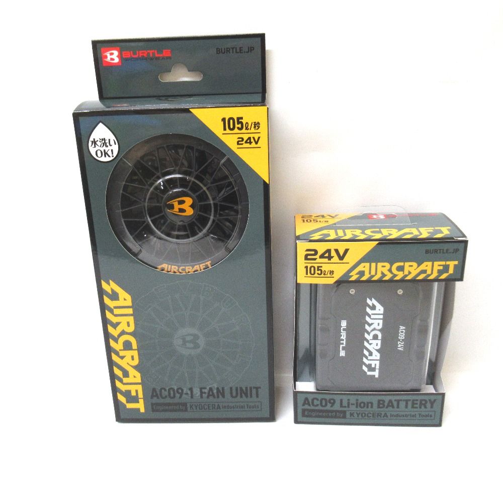 Tj 283096 バートル BURTLE エアークラフト リチウムイオンバッテリー ファンユニット AC 09 1 マットブラック ブラック