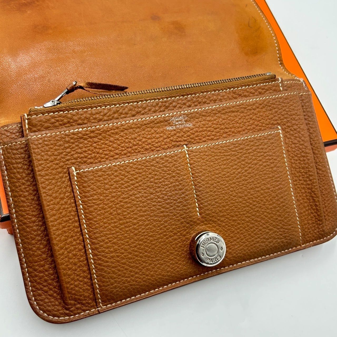 長財布 ブラウン小銭入れ付き