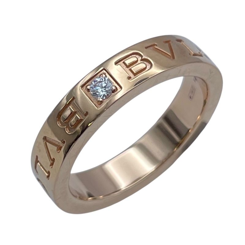 ブルガリ BVLGARI ダブルロゴリング ピンクゴールド Au 750 ジュエリー