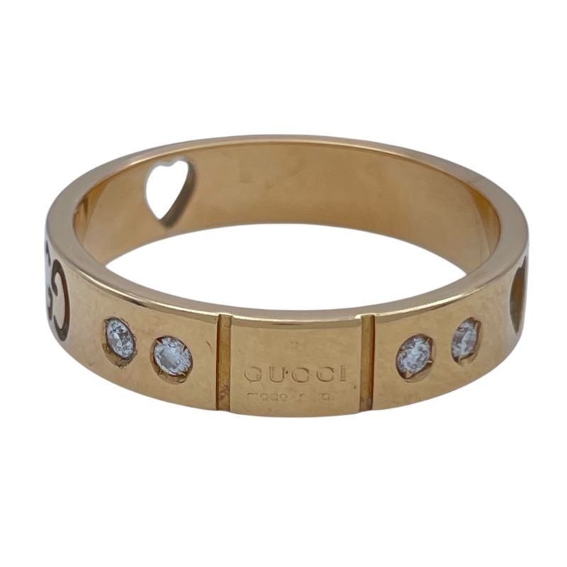 グッチ GUCCI アイコンアモールリング ピンクゴールド Au 750 ジュエリー