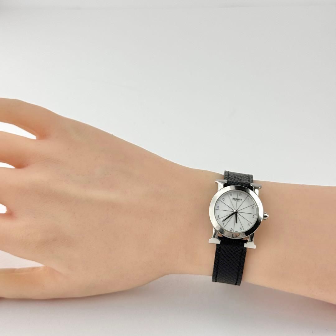 ベルト 583 エルメス ロンド レディース Hフェイス ホワイト文字盤