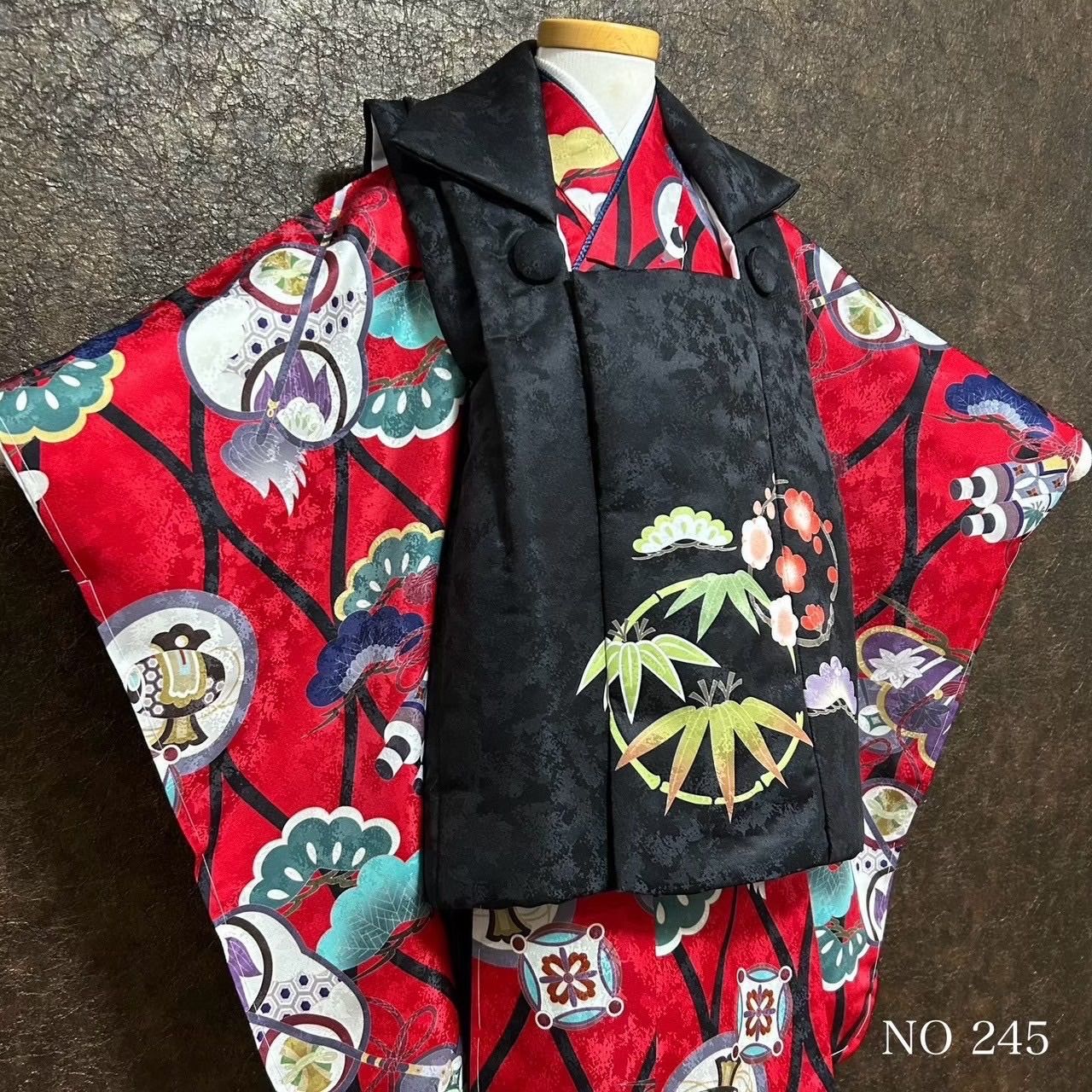 七五三 被布セット 七五三着物 3歳 男の子 男の子被布セット 三歳 三才 男子 キッズ 被布 着物 長襦袢 半衿付き 被布コート 5点セット 重衿 お祝い 前撮り 子供 お正月お宮参り 写真撮影 color NO 45