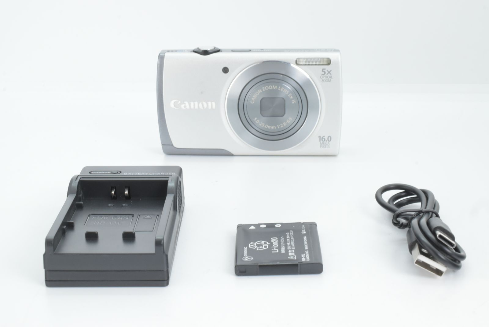 Canon PowerShot A3500 IS Compact Digital Camera Silver キャノン コンパクトデジタルカメラ シルバー EF-TN-JP1637
