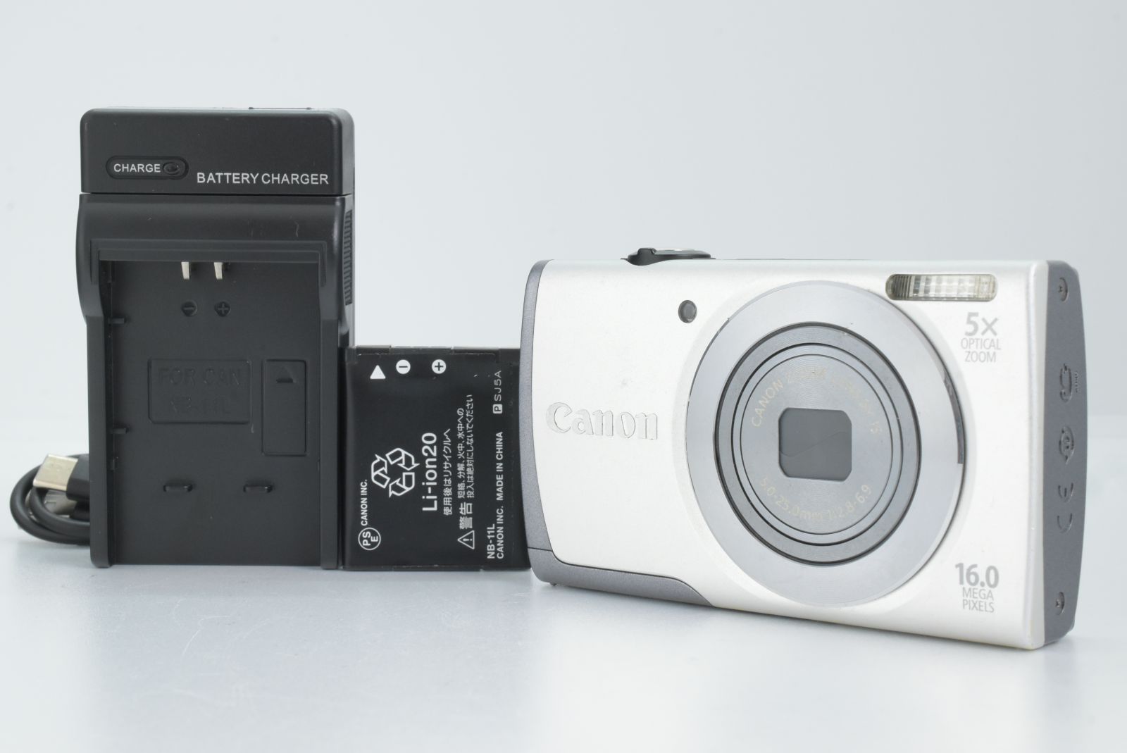 Canon PowerShot A3500 IS Compact Digital Camera Silver キャノン コンパクトデジタルカメラ シルバー EF-TN-JP1637