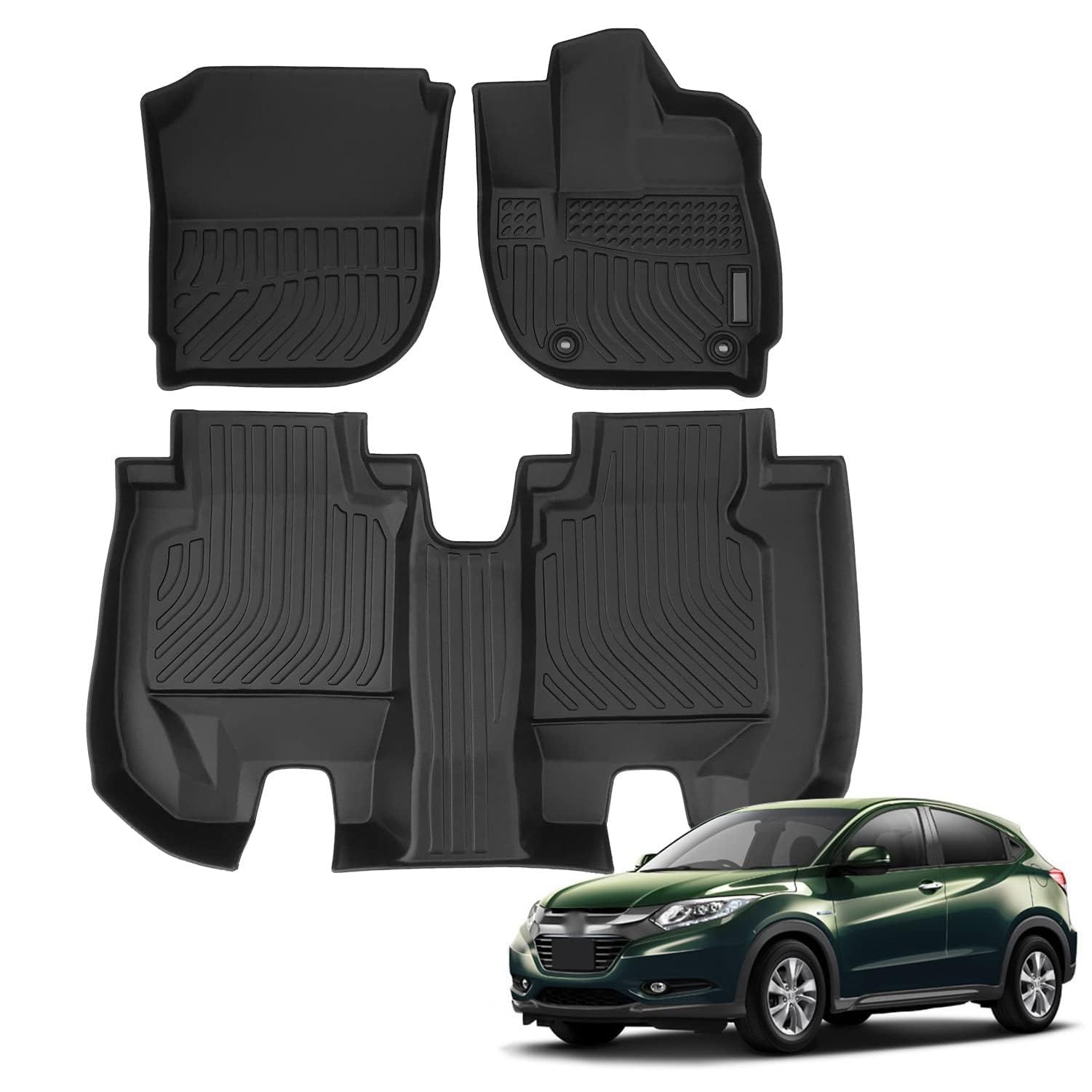 商品 Orealauto ヴェゼルフロアマット ヴェゼル マット RU系 RU 1 2 3 4 2013 12 2021 適用 ホンダ honda vezel カーマット ラバーマット 防水 D 車種 設計 耐汚れ