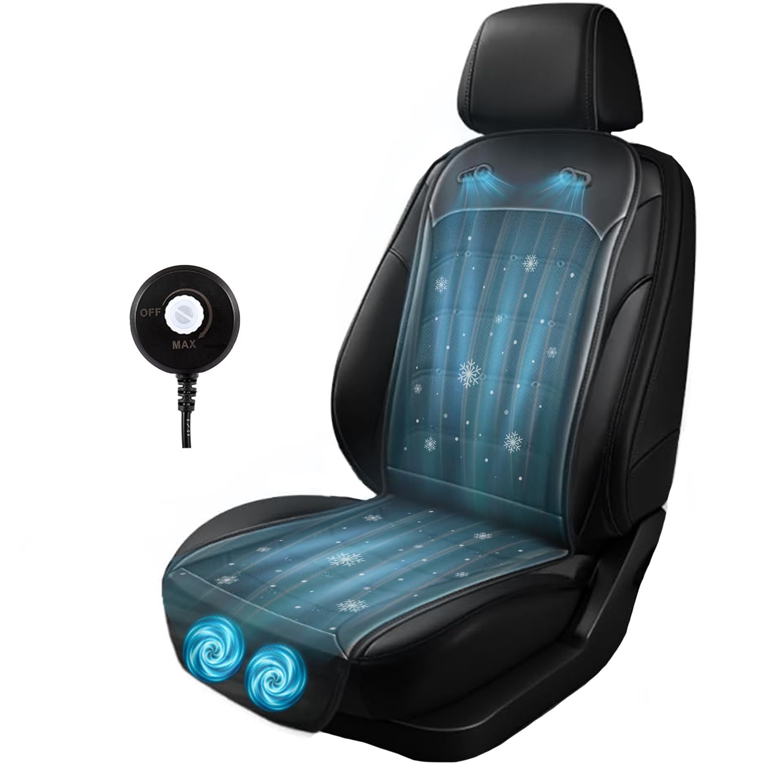 商品 夏対策 12 V 24 V対応 強力ファン 通気穴 自由に風量調整 クールシート 車 強大風量 シートクーラー 6 D立体通気メッシュ カーシートカバー 涼しい冷風送風 通気性 低作業音 快適 取付簡単